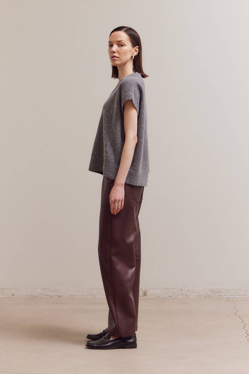 The Sloane Faux Leather Trousers
