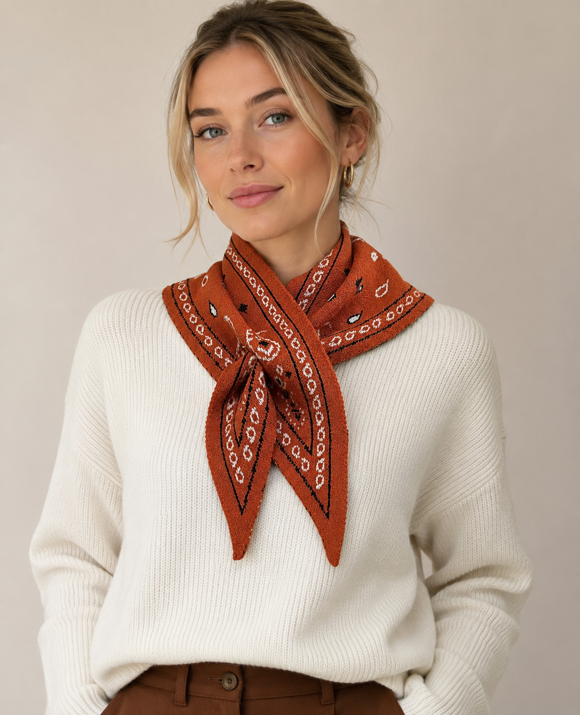 triangular bandana Bordeaux