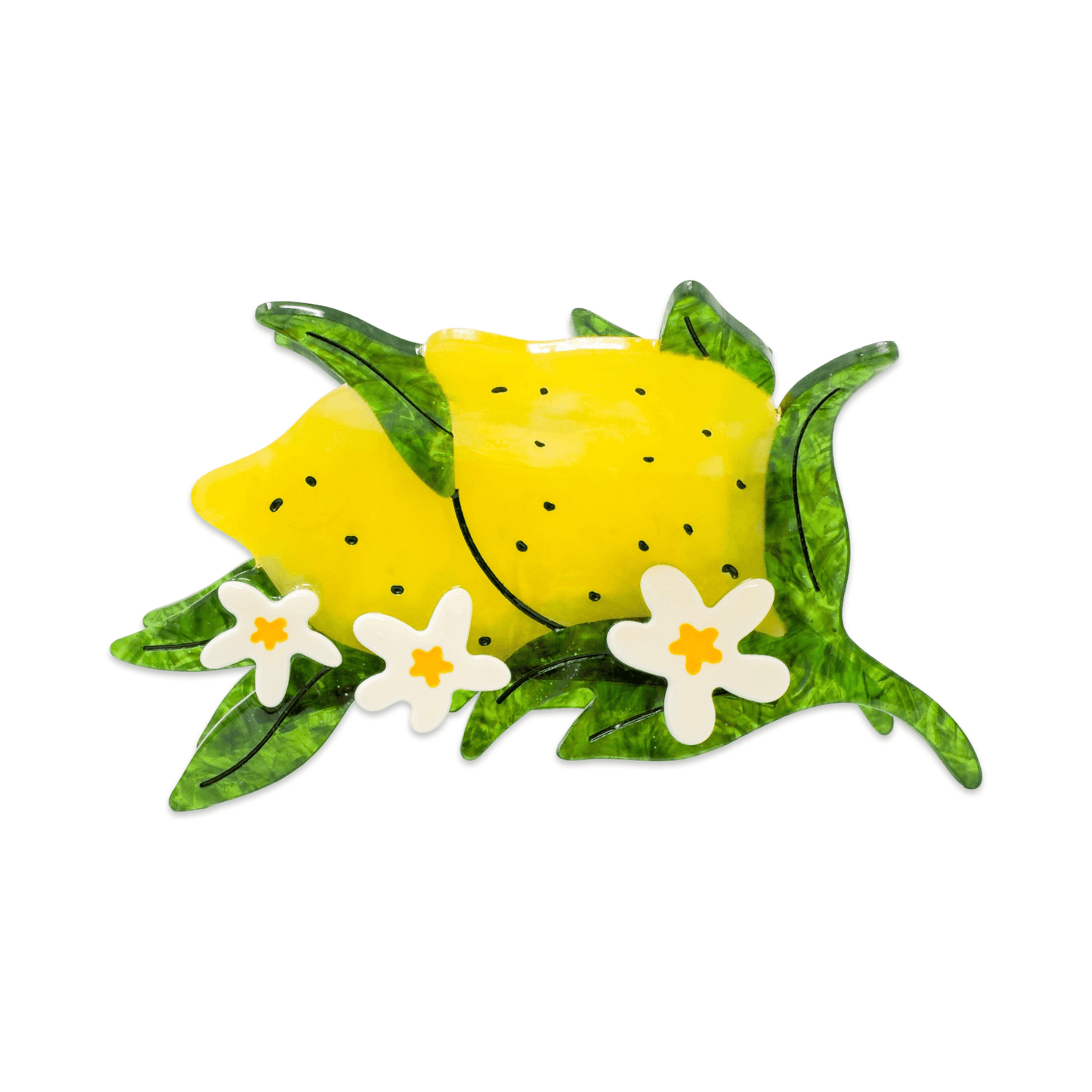 XL Lemon and Flowers Clip