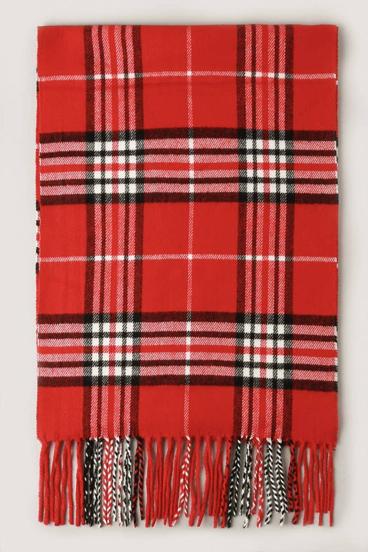 Red Plaid Scarf