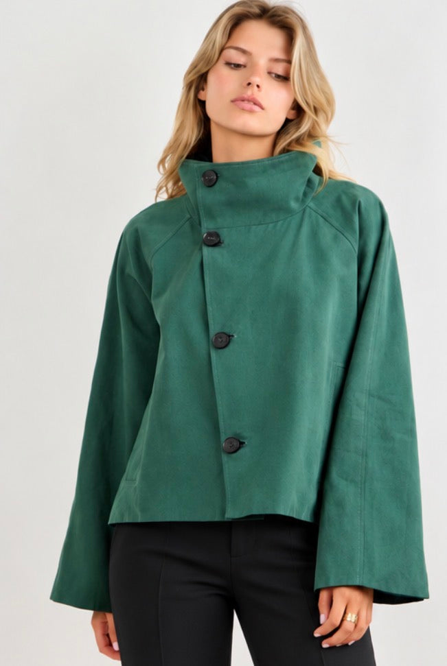 The Reversible Plaid Cropped Trench