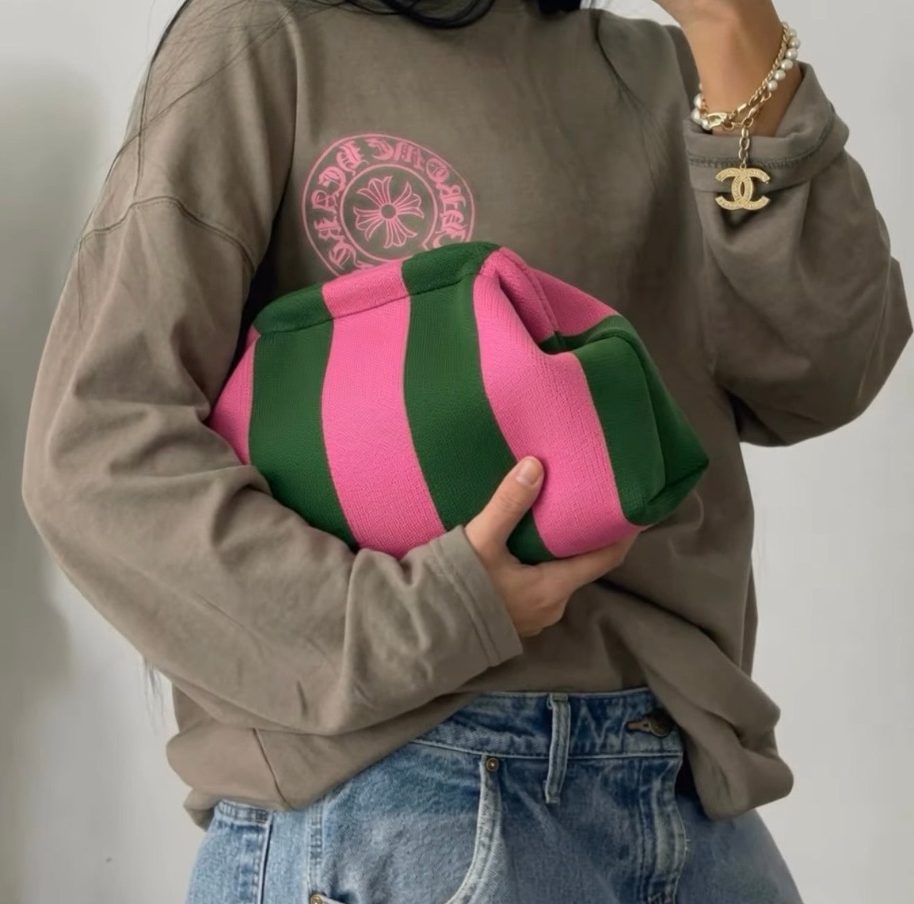 Pouch: Green Pink