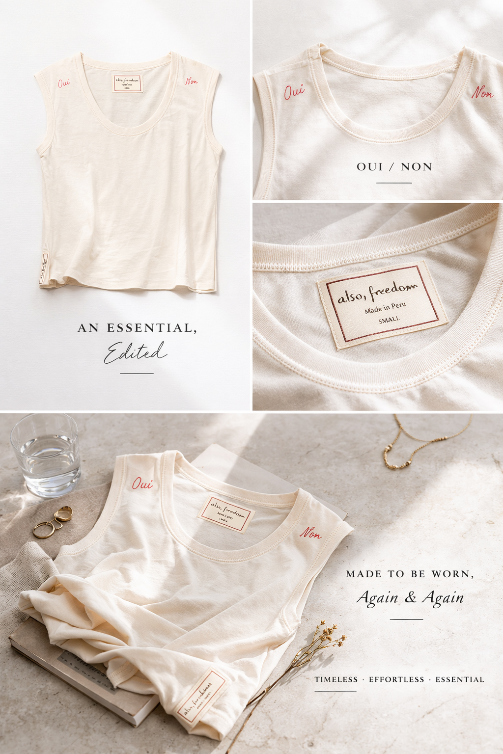 Also, Freedom - Oui Non, Scoop Muscle Tank: Small