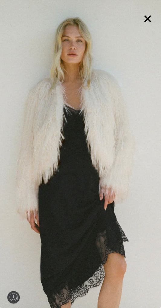 Cyndi Faux Fur Crop Jacket