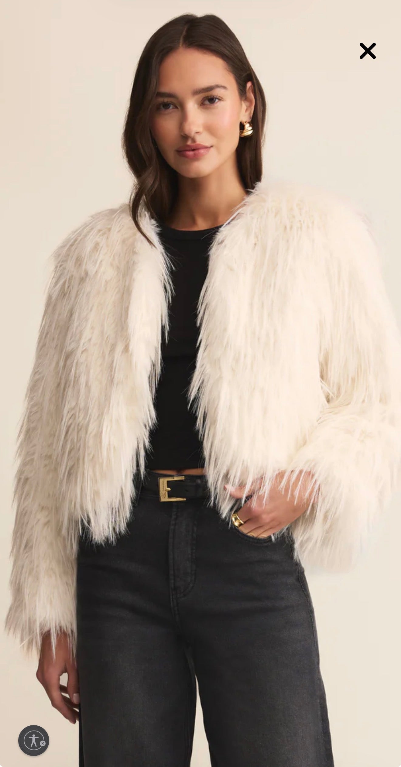 Cyndi Faux Fur Crop Jacket