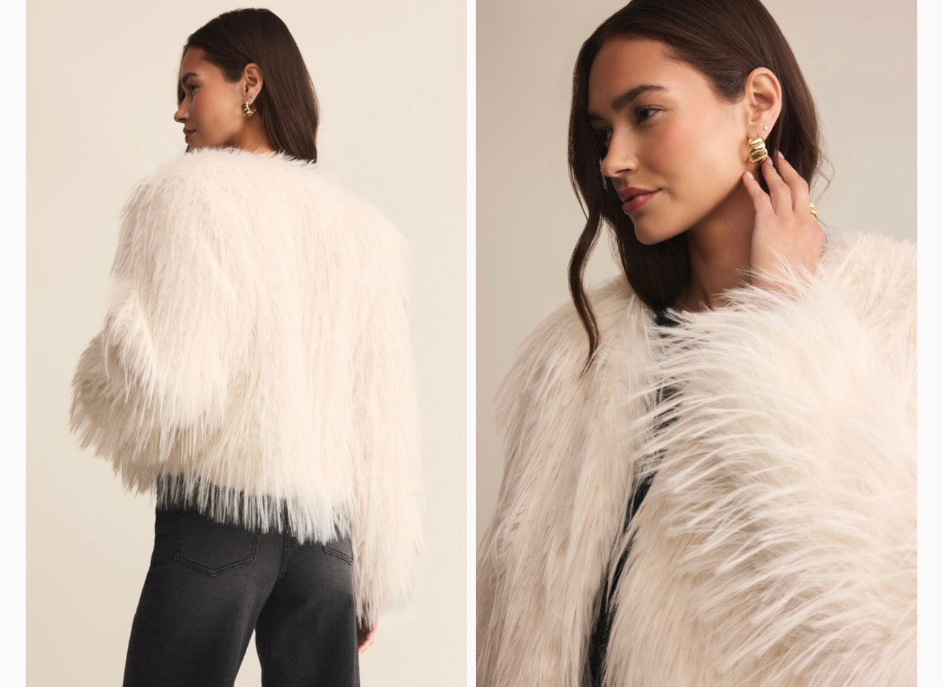 Cyndi Faux Fur Crop Jacket