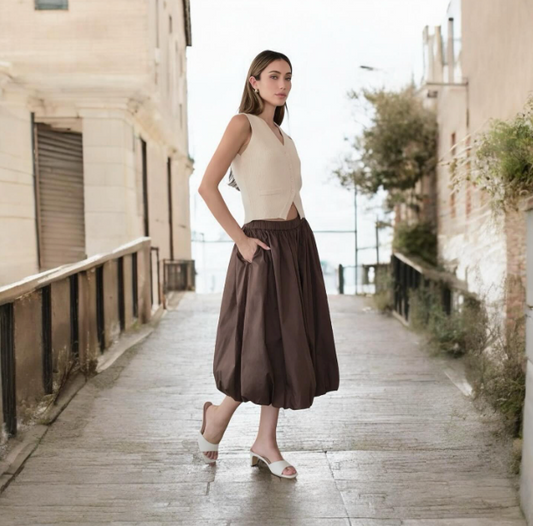 The Bella Skirt | Brown