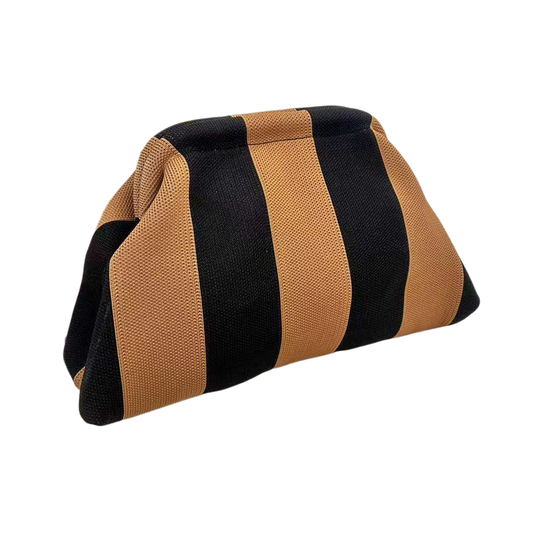 Stripe Pouch: Black Khaki
