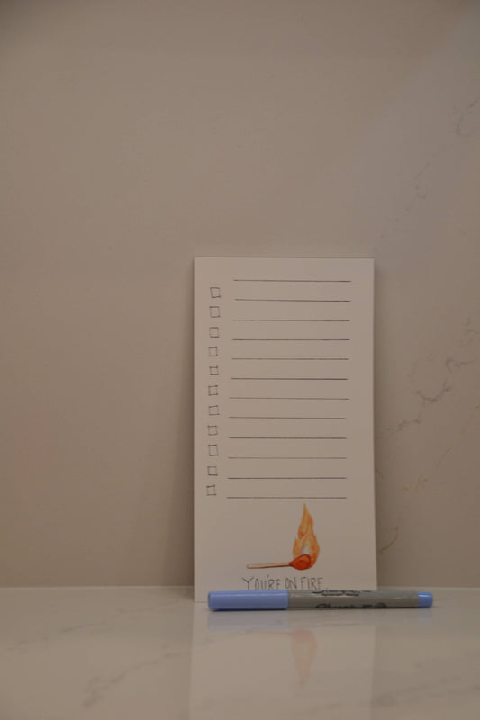 "On Fire" notepad