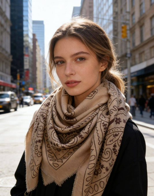 Large bandana: Light taupe