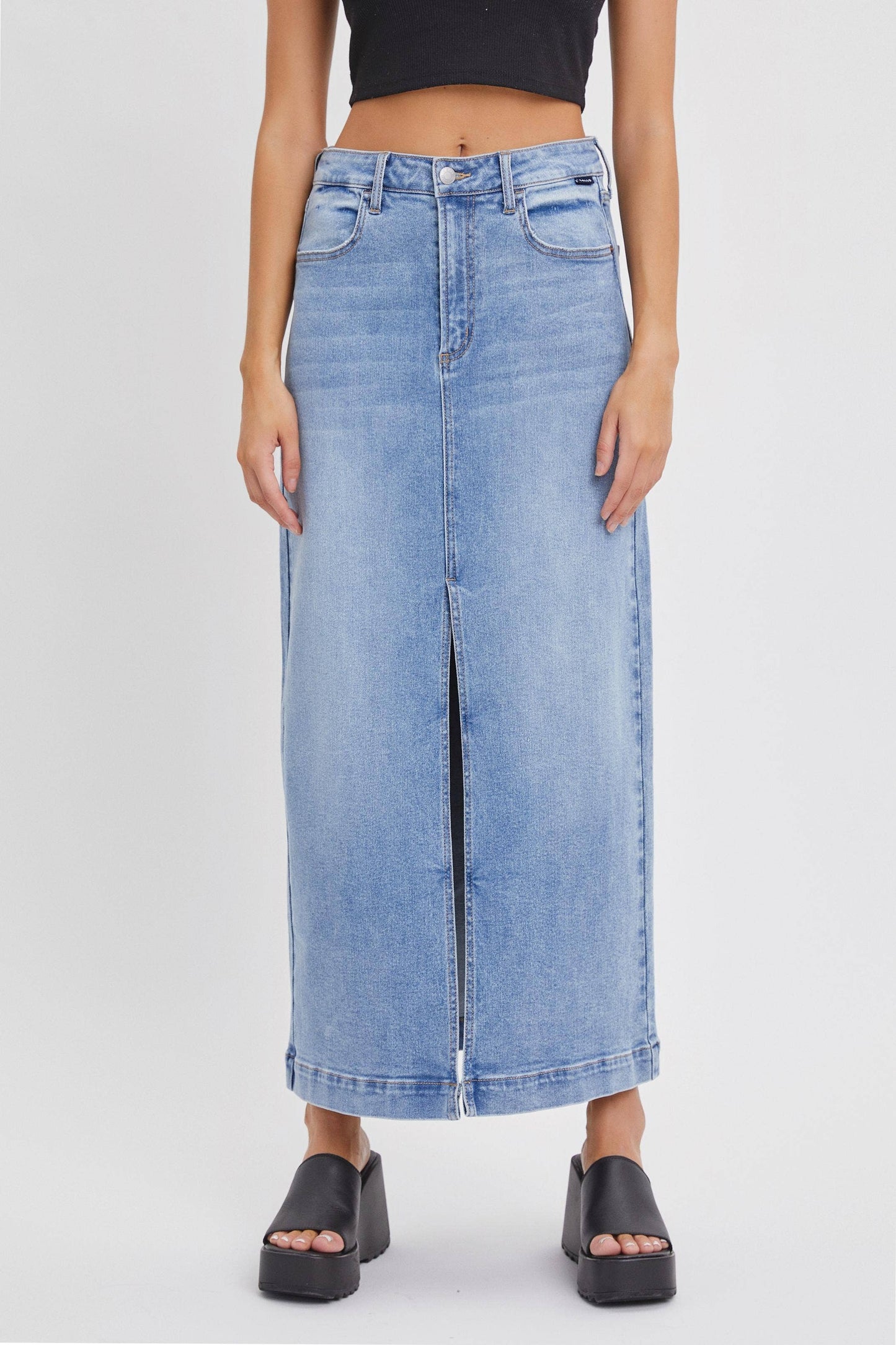 Denim Maxi Skirt