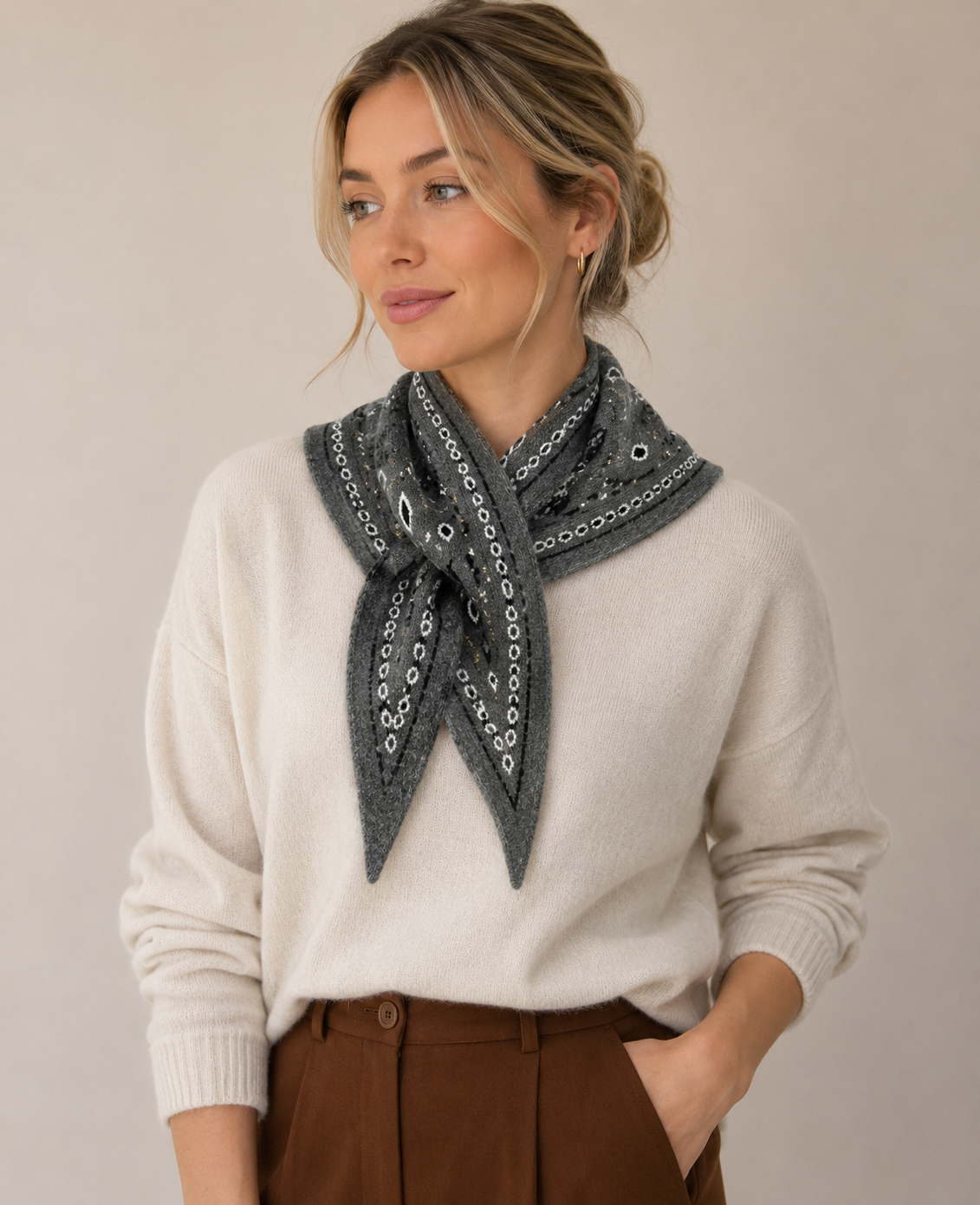 triangular bandana Bordeaux