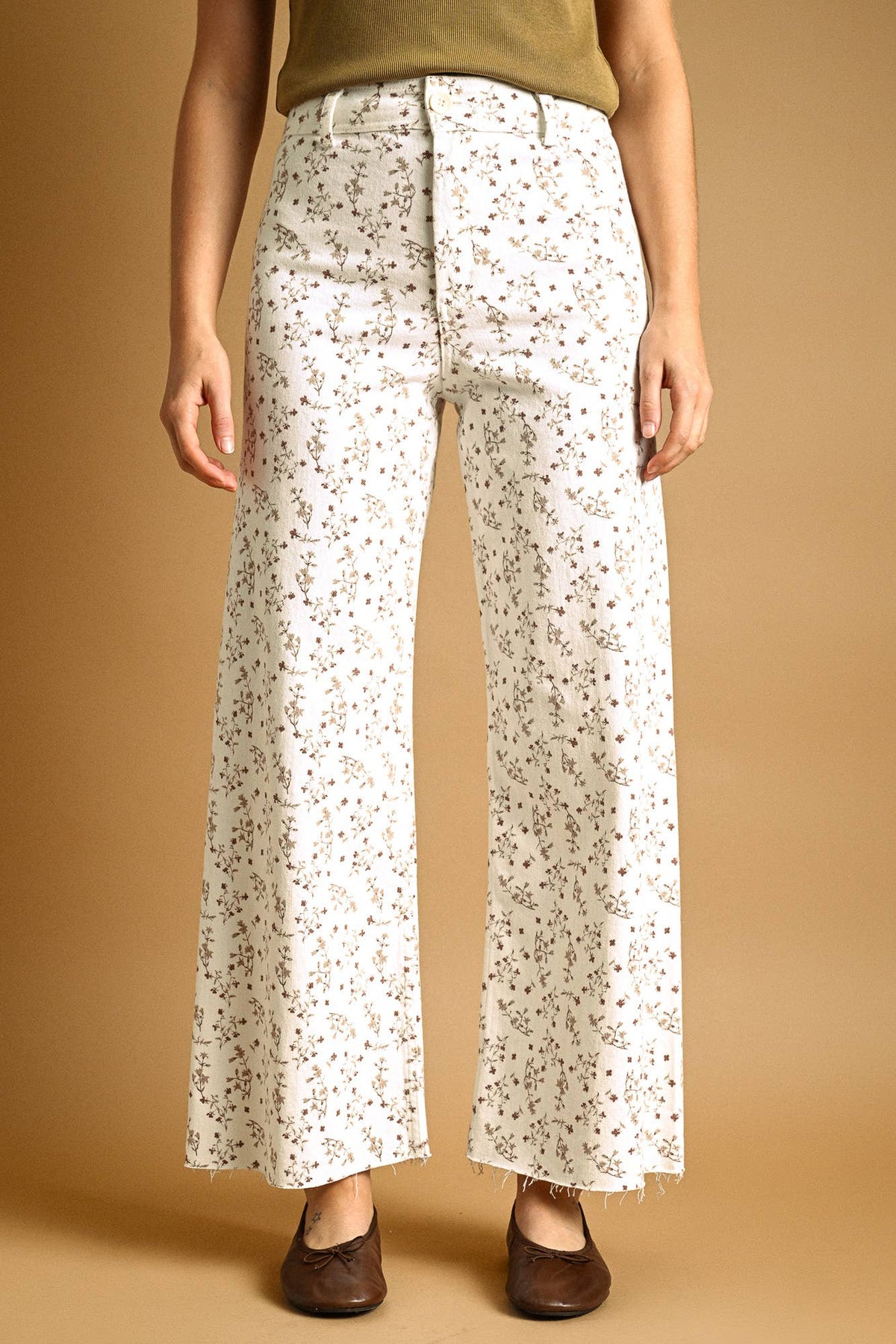 FLORAL PANTS (toasted vanilla)