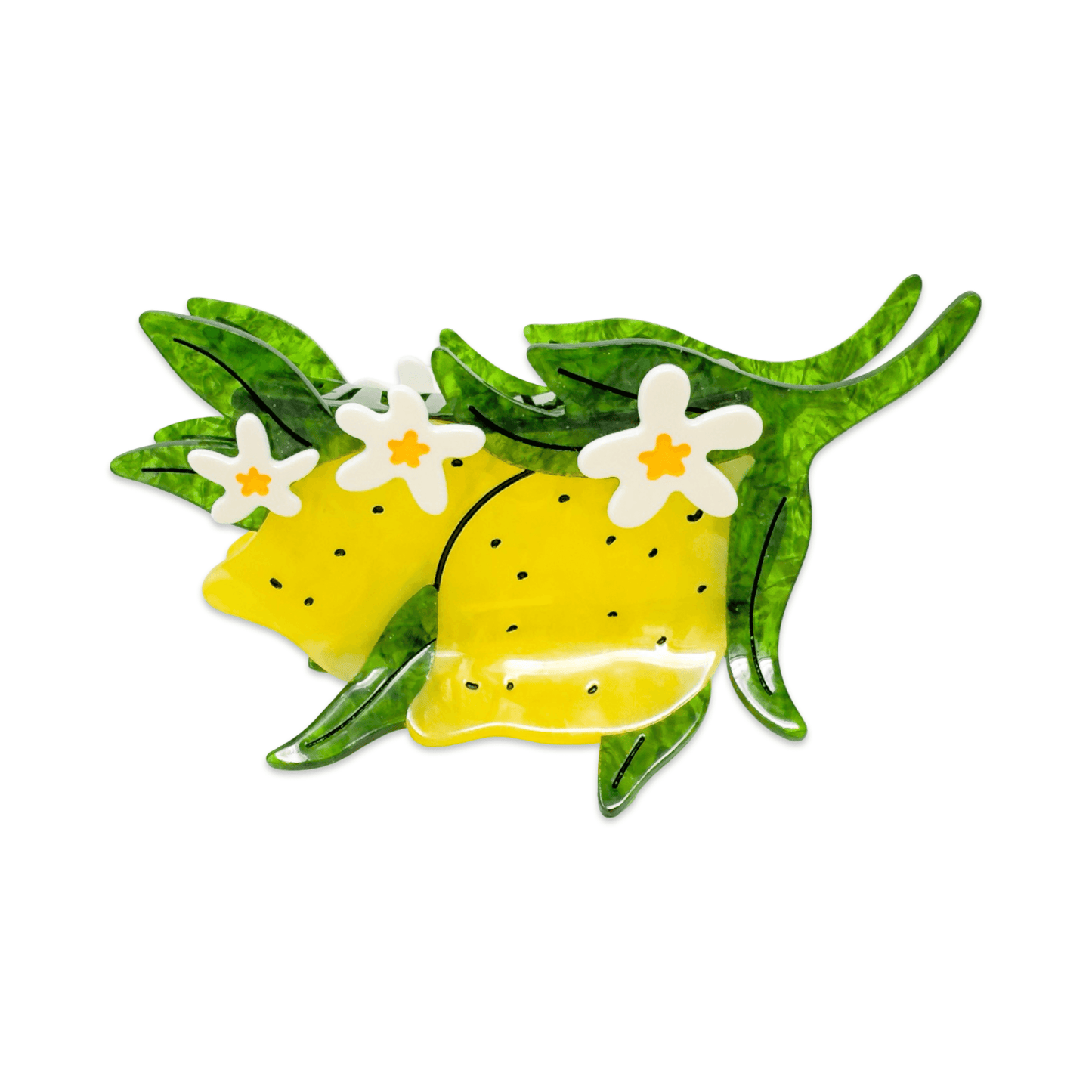 XL Lemon and Flowers Clip