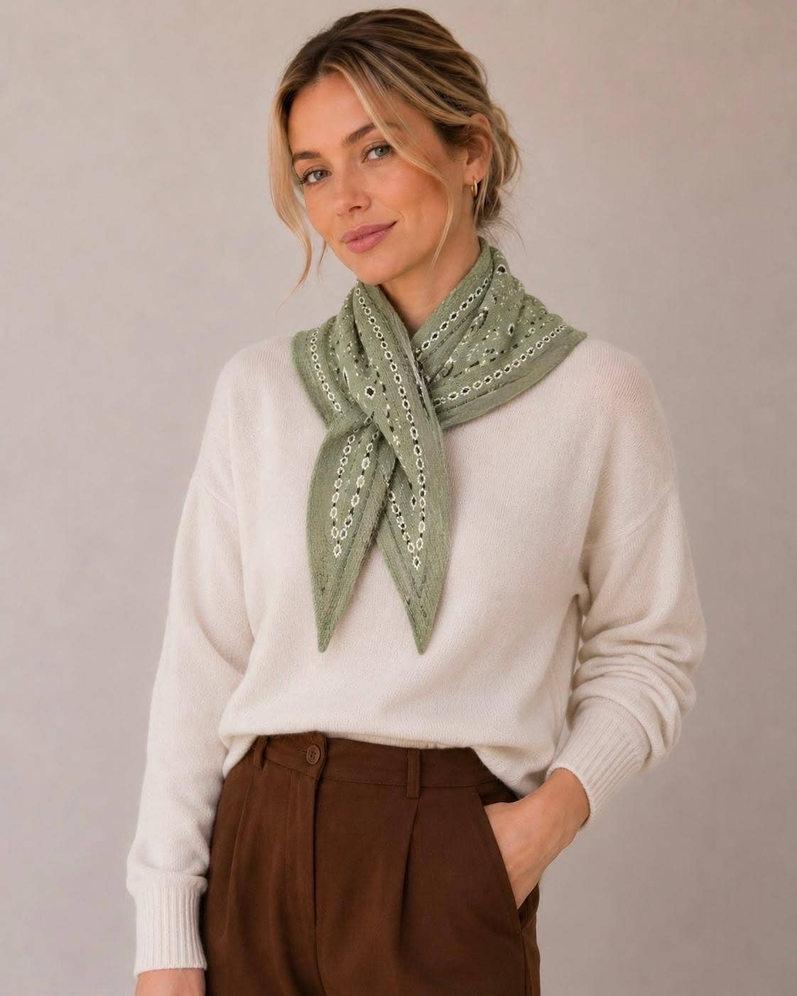 triangular bandana Bordeaux