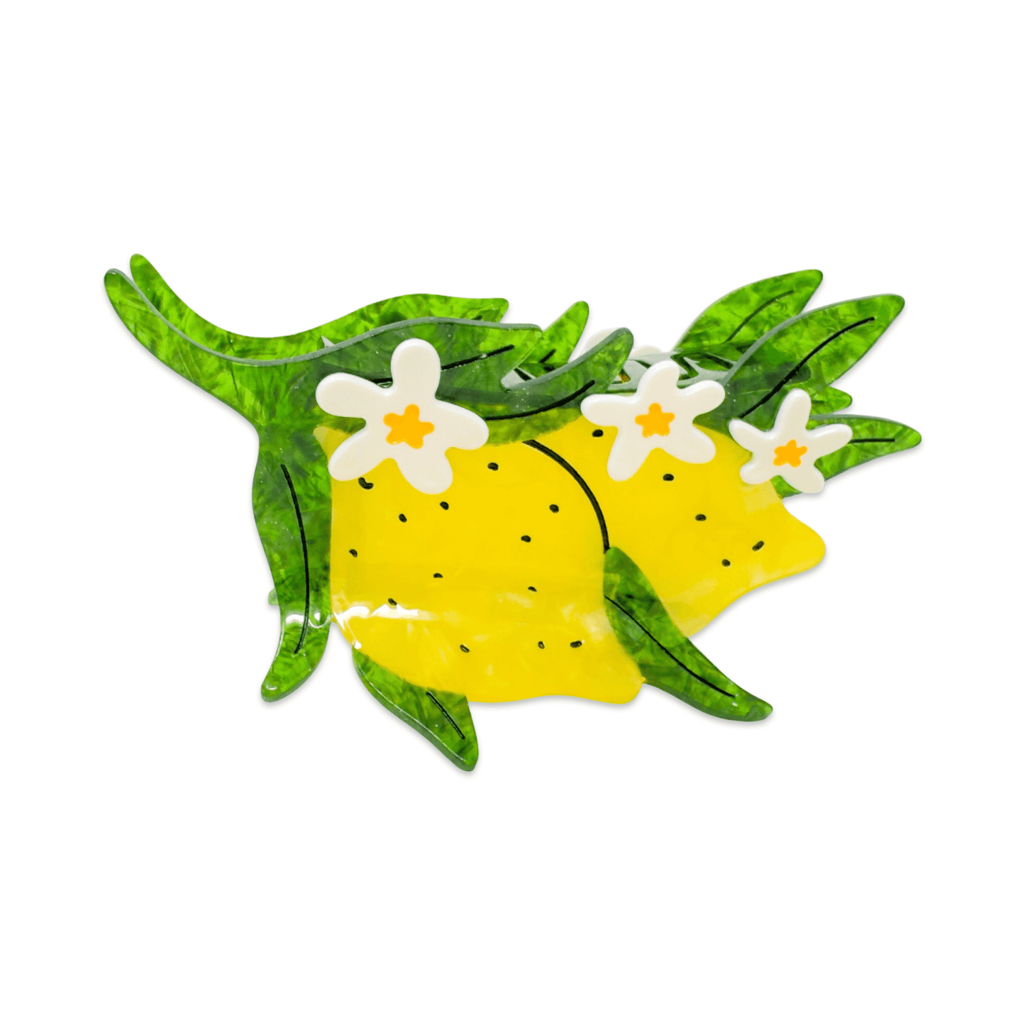 XL Lemon and Flowers Clip