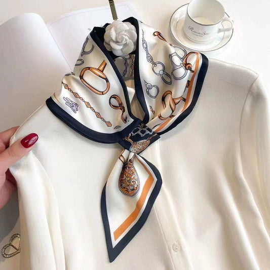 Navy Snaffle Bit Loop Scarf