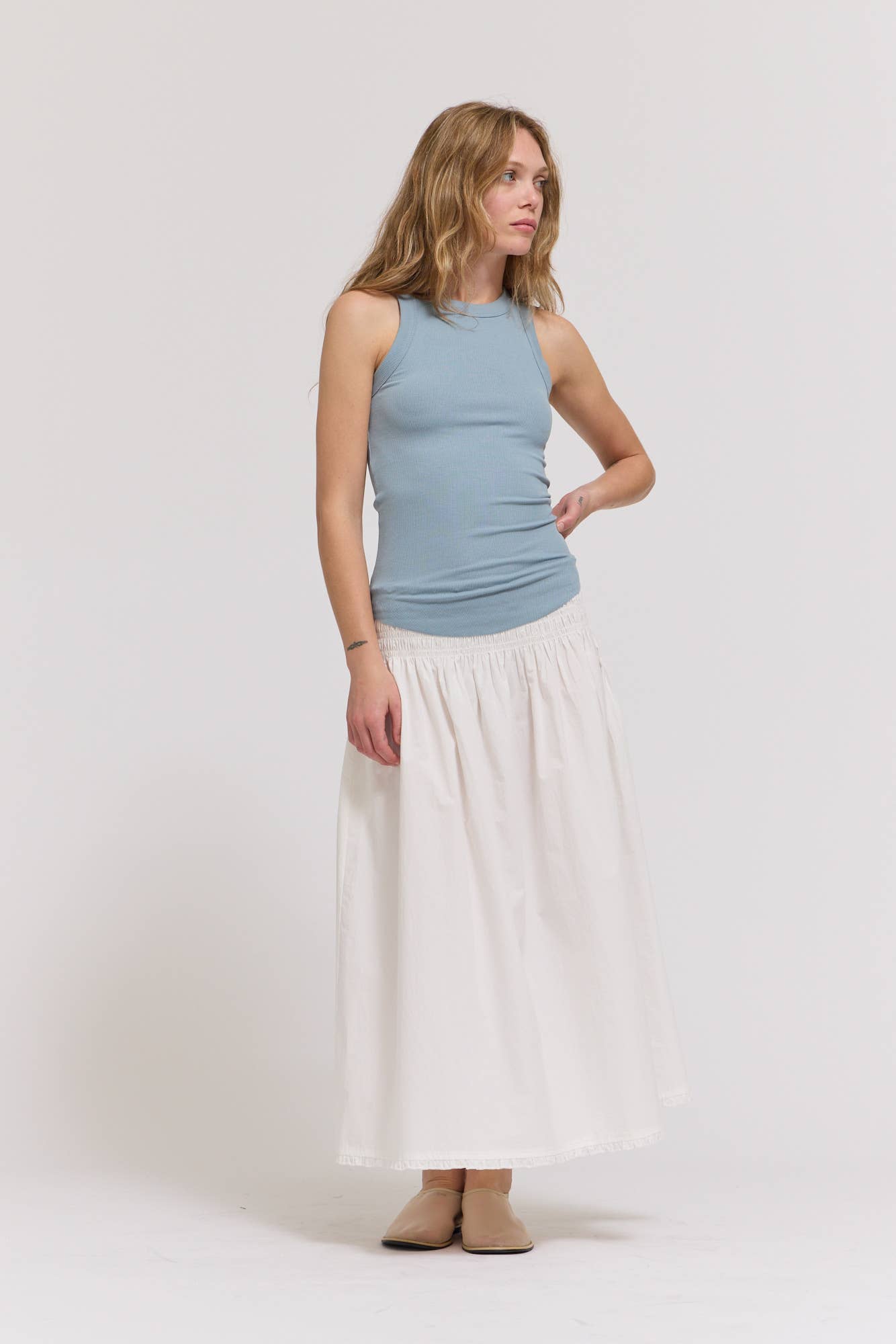JERSEY TANK: PALE BLUE