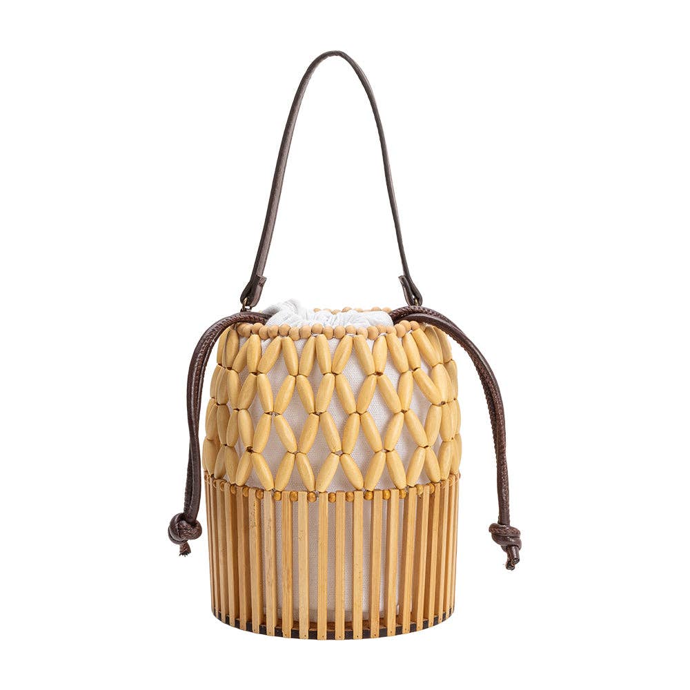 Naomi Beaded Bucket Bag