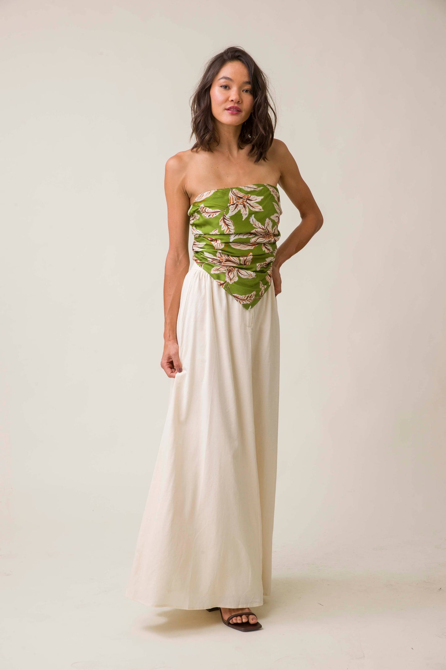 Line & Dot - MYSTIKA SCARF TOP: Avocado / XS