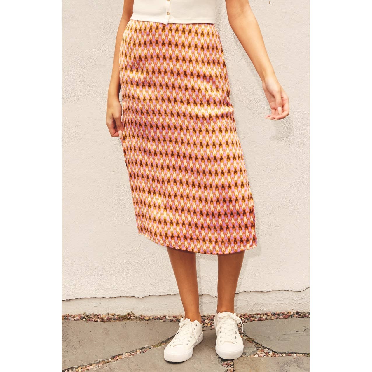 The Jainie Houdstooth Skirt