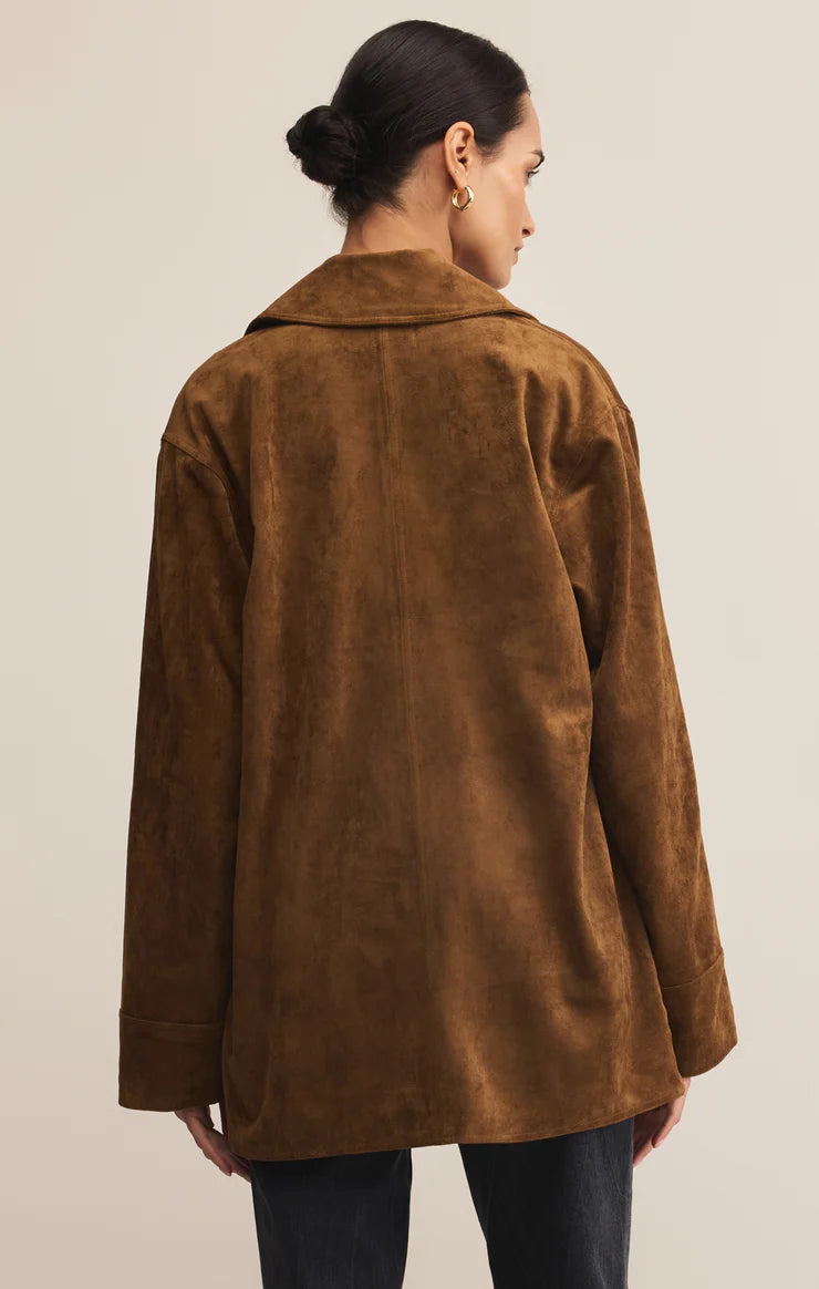 Decker Suede Coat (Brown)