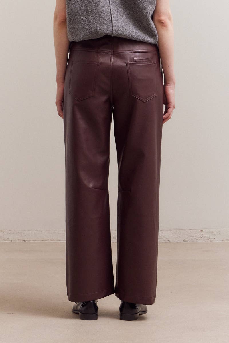 The Sloane Faux Leather Trousers