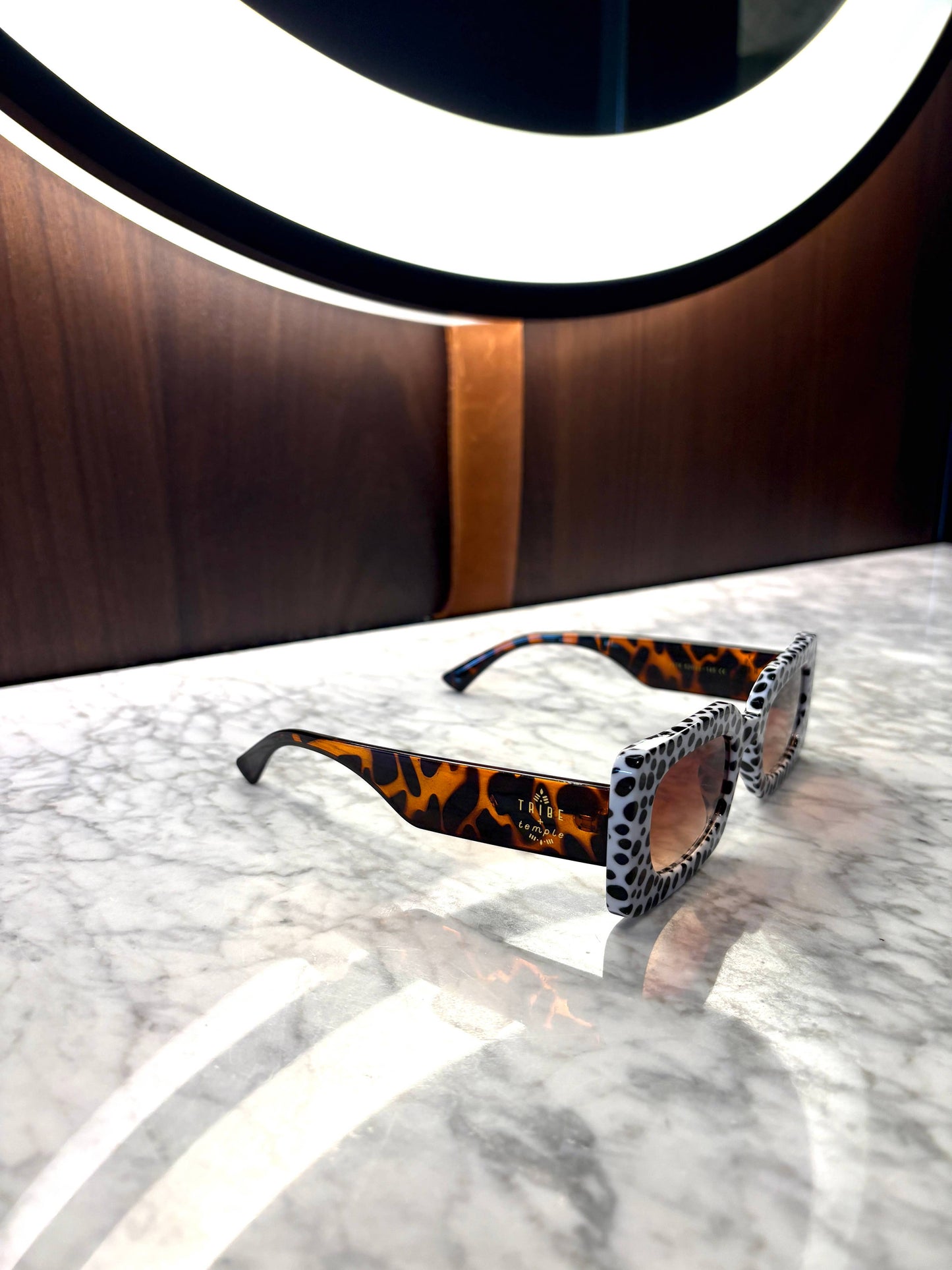 Spot Me If You Can Mixed Print Sunglasses