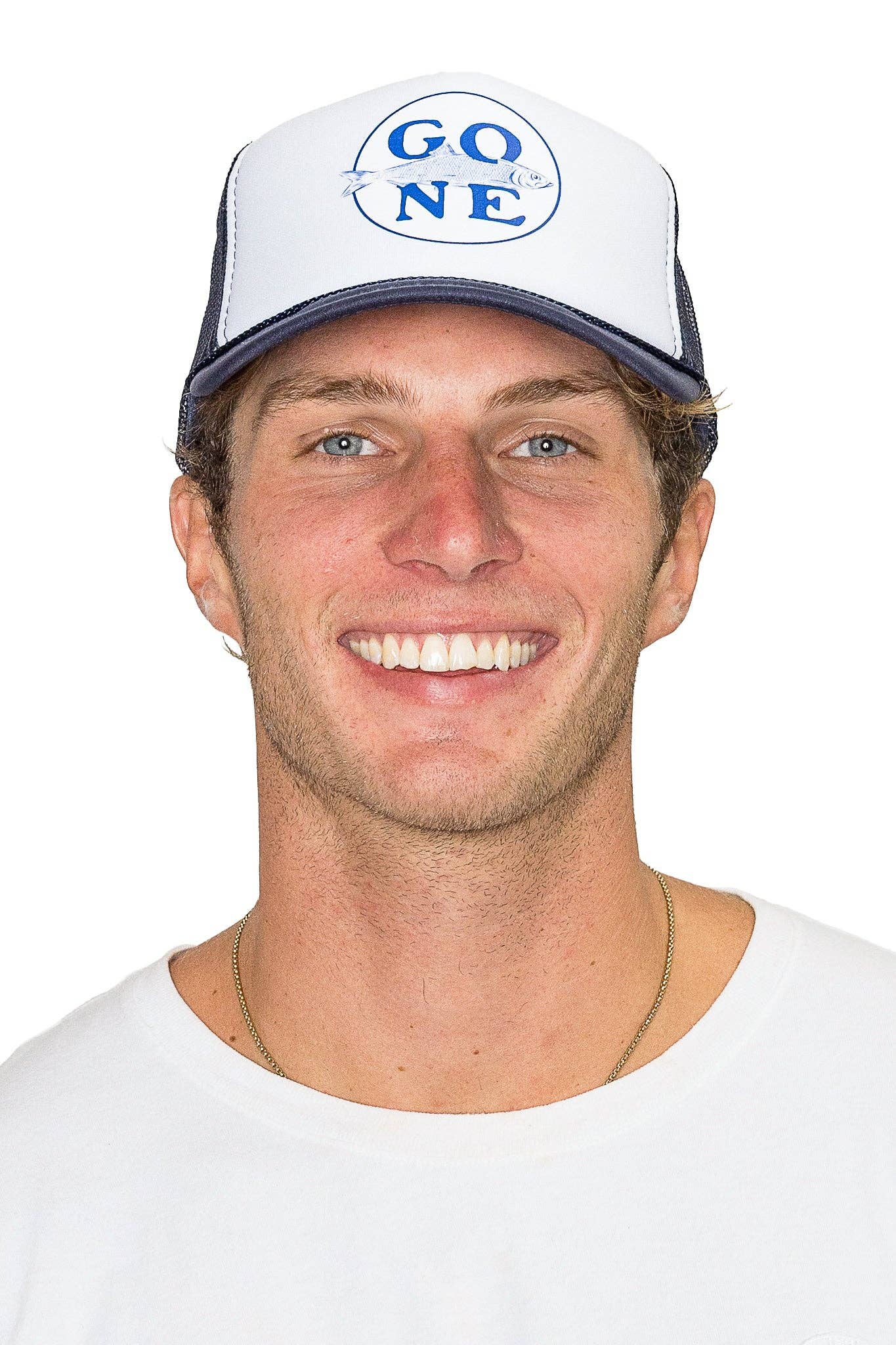 Gone Fishin Trucker Hat Navy