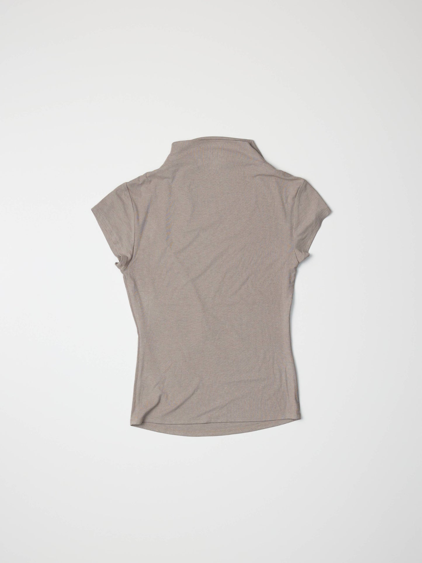 MOD REF - The Marissa Top | Cap Sleeve Mock Cowl Neck Top: CHARCOAL / SMALL