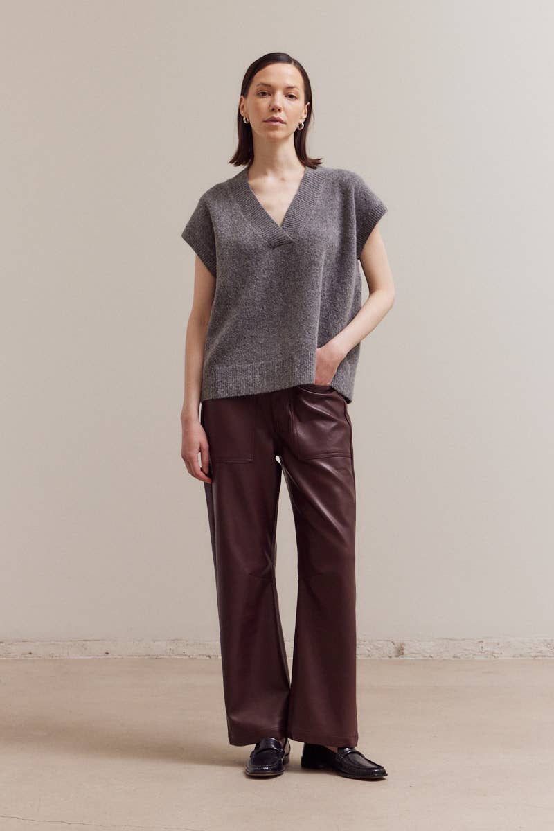 The Sloane Faux Leather Trousers