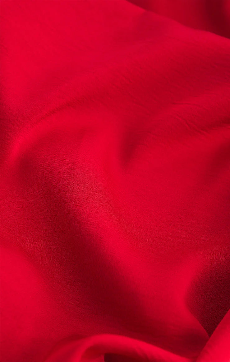 Northpointe Satin Midi Skirt (red)