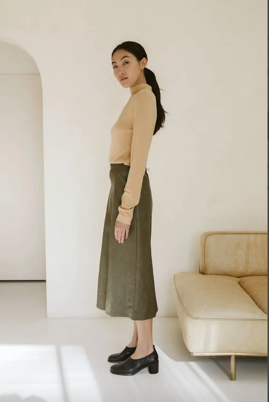 The Syd Skirt (dusty olive)