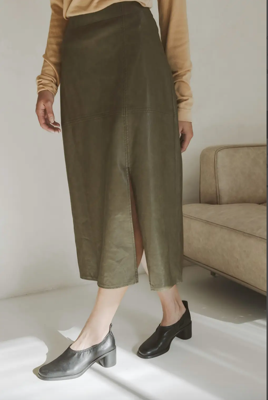 The Syd Skirt (dusty olive)